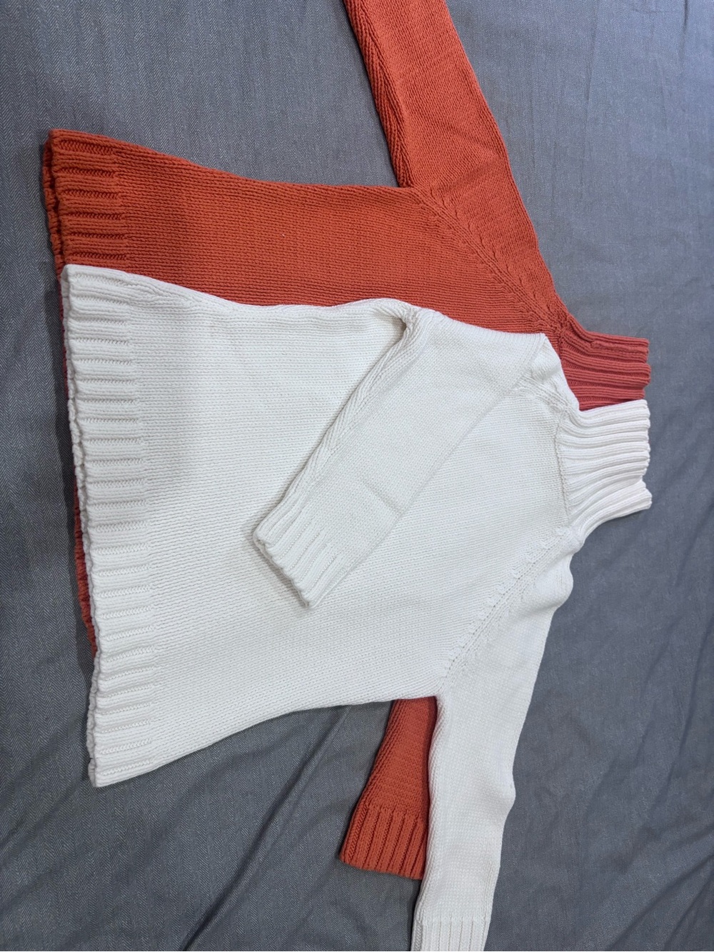 GAP Cream Ribbed Turtleneck Sweater